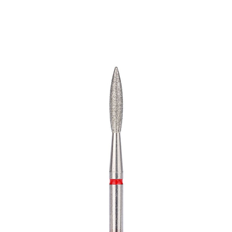 Алмазная фреза для маникюра "Пламя" - Orange Beauty Tools - Красная - 2.0*8.0 мм