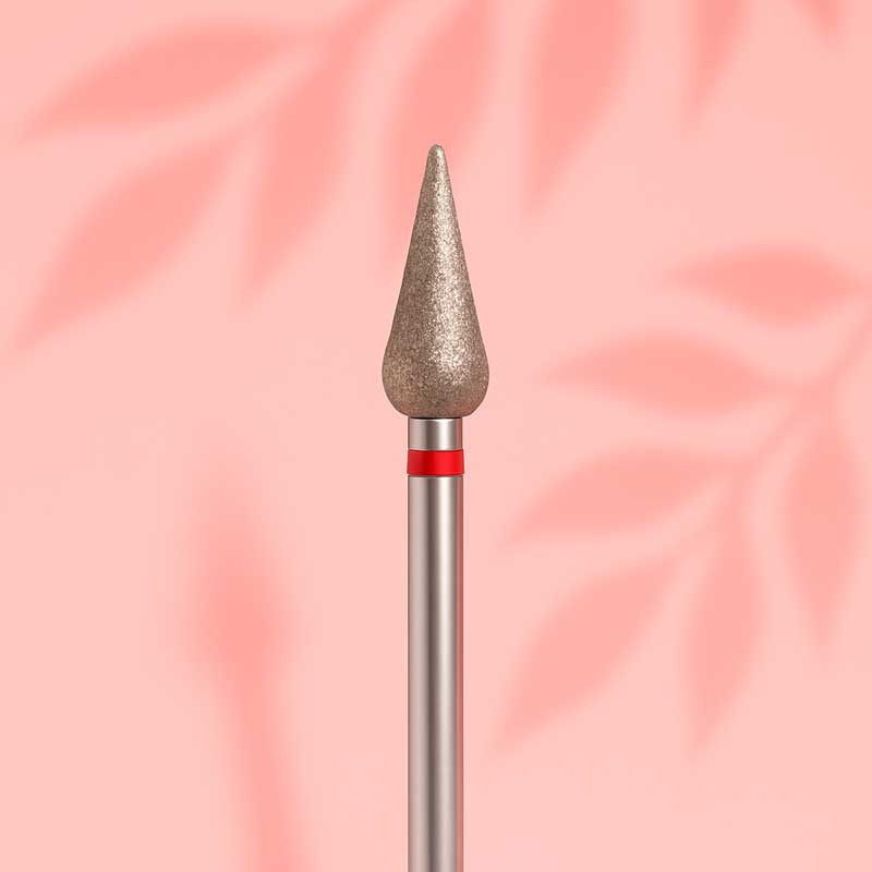 Алмазная фреза для маникюра "Конус" - Orange Beauty Tools - Красная - 4.0*9.0 мм