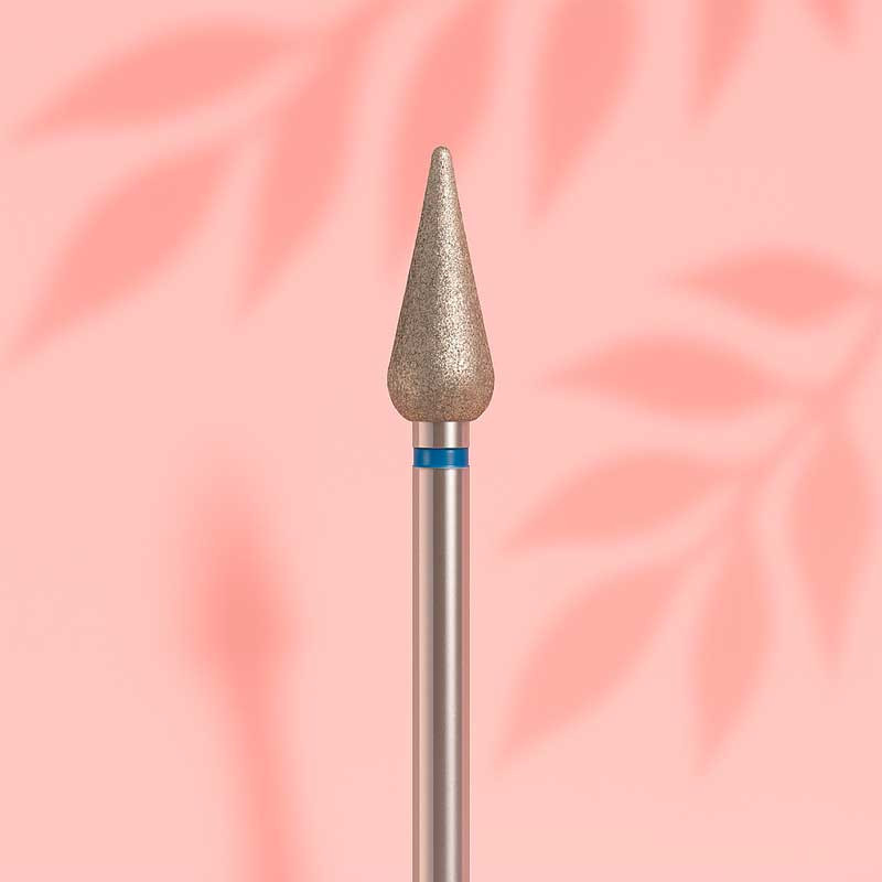 Алмазная фреза для маникюра "Конус" - Orange Beauty Tools - Синяя - 4.0*9.0 мм