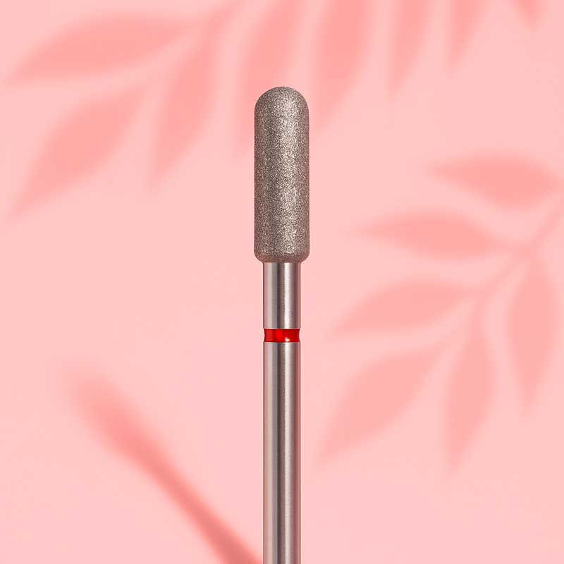 Алмазная фреза для маникюра "Цилиндр" - Orange Beauty Tools - Красная - 3.0 мм