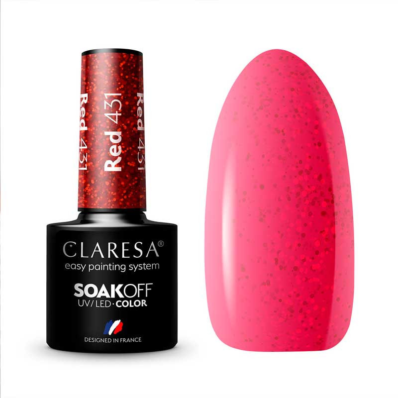Color gel polish - Claresa RED № 431, 5 ml