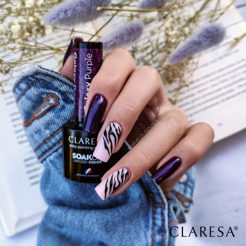 Цветной гель-лак Claresa Galaxy Purple, 5 ml
