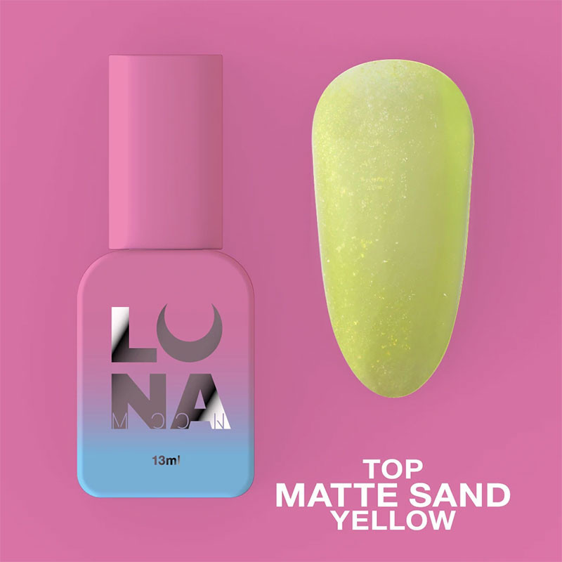 Matter Top Coat ohne Schwitzschicht – Lunamoon Top Matte Sand Yellow – 13 ml