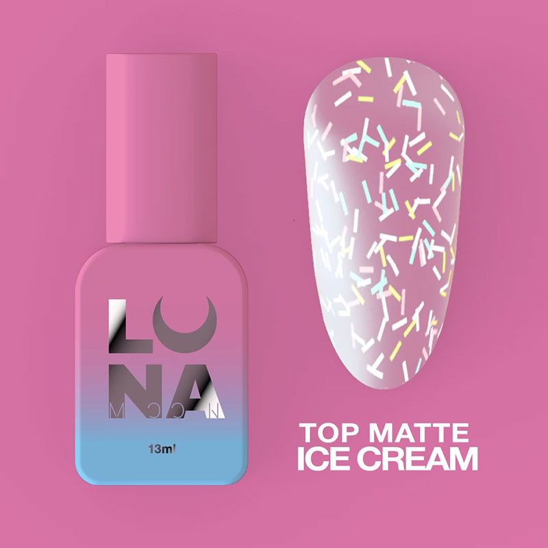 Matter Top Coat ohne Schwitzschicht – Lunamoon Top Matte Ice Cream – 13 ml