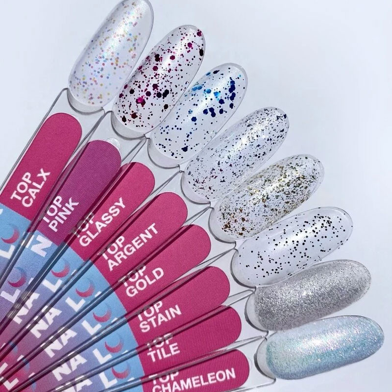 Top Coat für Gellack – Lunamoon Top Pink – ohne Schwitzschicht – 13 ml