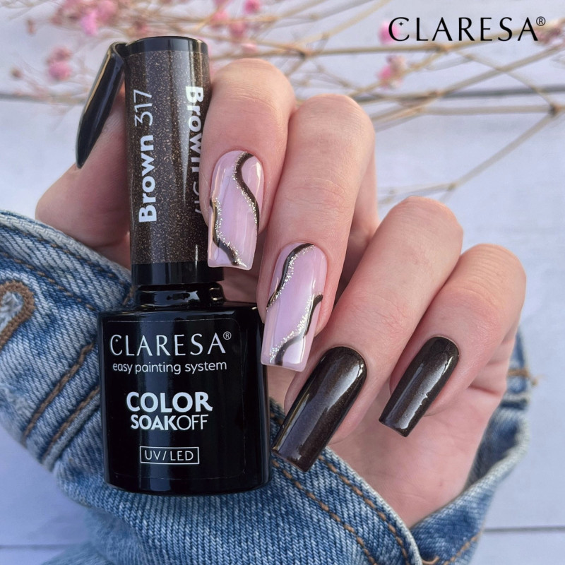 Цветной гель-лак Claresa Brown № 317, 5 ml