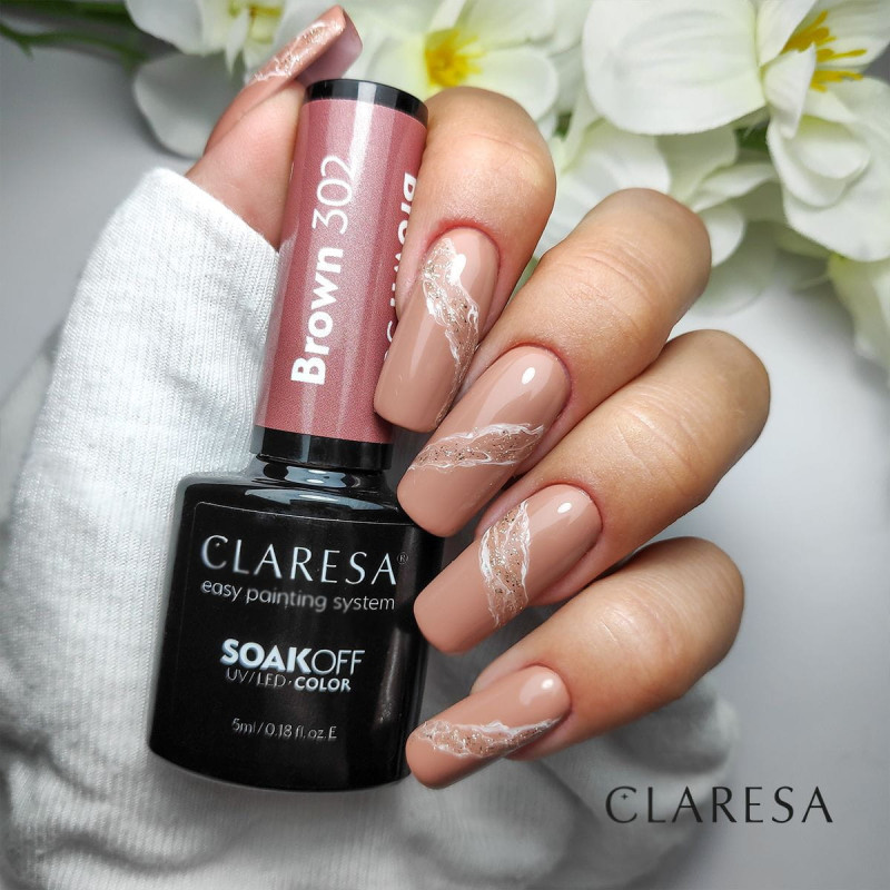 Цветной гель-лак Claresa Brown № 302, 5 mll
