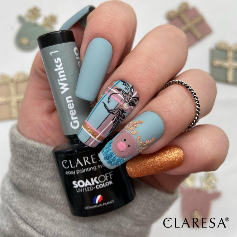 Gel polish – Claresa GREEN WINKS № 1 – 5 ml