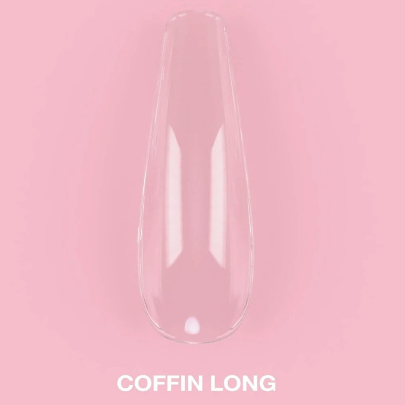 Gel-Nageltips – LunaMoon Coffin Long – 500 Stk