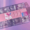 Gel-Nageltips – LunaMoon Coffin Long (Half Cover) – 500 Stk