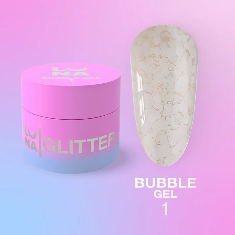 Nagel-Gelfarbe – LUNAMOON Bubble Gel Nr 1 – 5 ml