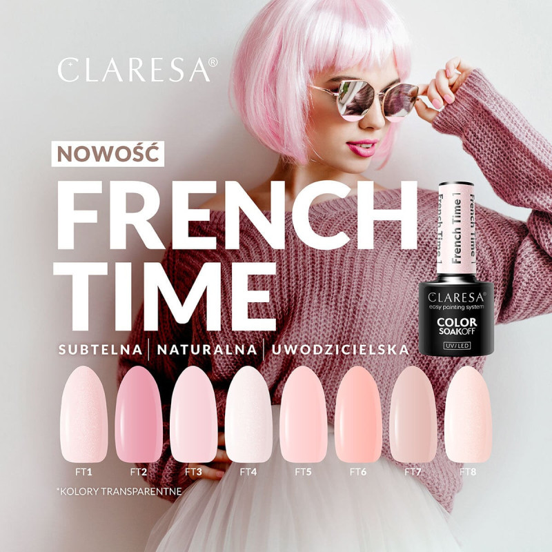 Gel polish – Claresa French Time No. 4 – 5 ml