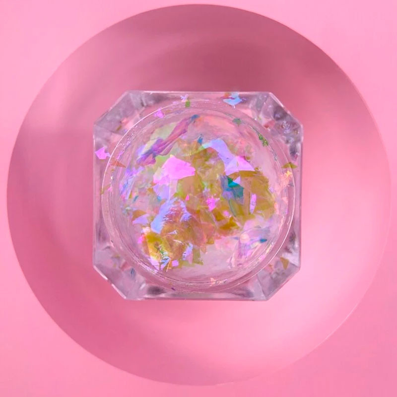 Комплект сухих блесток для ногтей Lunamoon Broken Glass - 6 шт