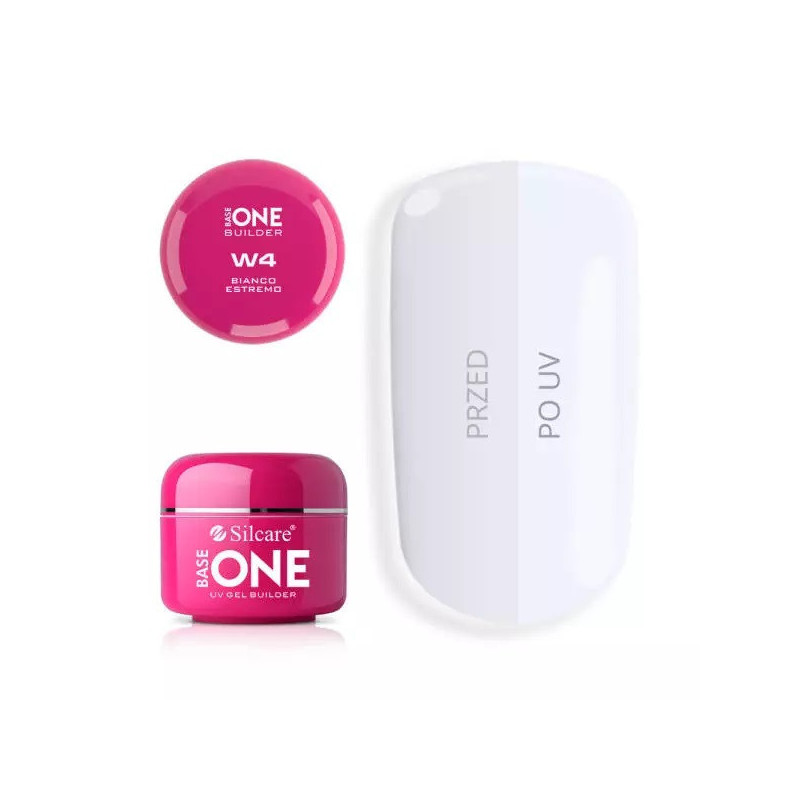 Base One Gel UV Silcare - Bianco W4 Estremo (ultra white)
